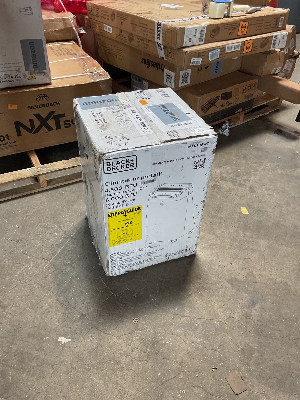 Photo 1 of BLACK+DECKER 8,000 BTU Portable Air Conditioner up to 350 Sq. with Remote Control, White