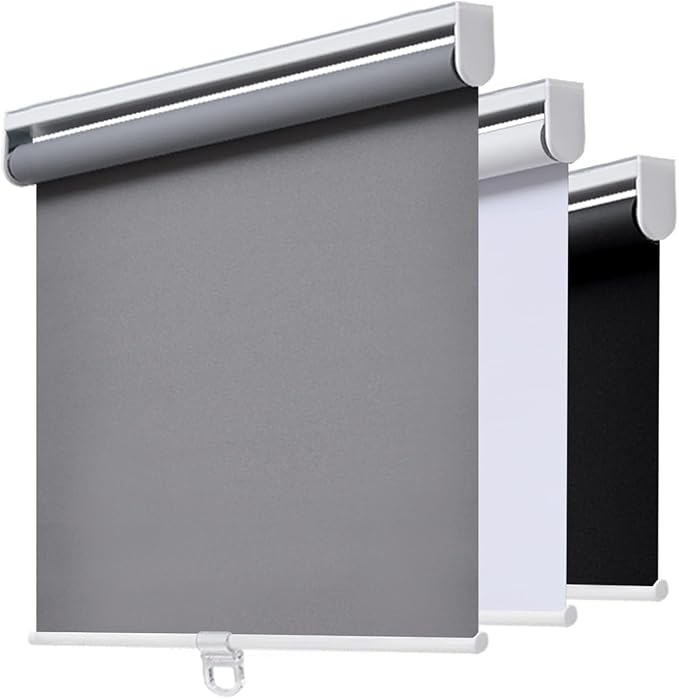 Photo 1 of AOSKY Cordless Roller Shades Blackout Blinds for Windows Room Darkening Rolled Up Shades with Spring System 
