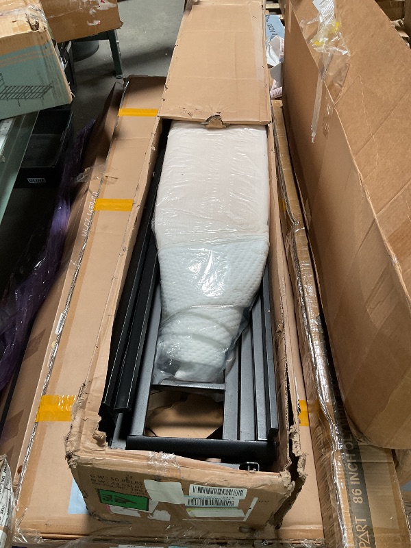 Photo 1 of Amazon Basics Smart Box Spring Bed Base, 9-Inch Height Mattress Foundation, Tool-Free Easy Assembly, Cal King, 83"L x 71"W x 9"H, White