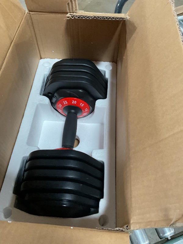 Photo 1 of Adjustable Dumbbell 55LB Single Dumbbell Weight, 10-in-1 Weight Dumbbells with Anti-Slip Metal Handle and Bicep Supports for Comprehensive Full Body Strength Training