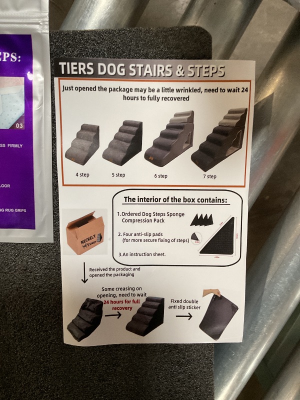 Photo 1 of 5-Step Dog Stairs for 30 Inch High Beds & 20-30 Inch Couch Bed, Non-Slip Balanced Indoor Pet Ramp Stairs for Small Old Large Dogs Cats to Get on Bed 30D