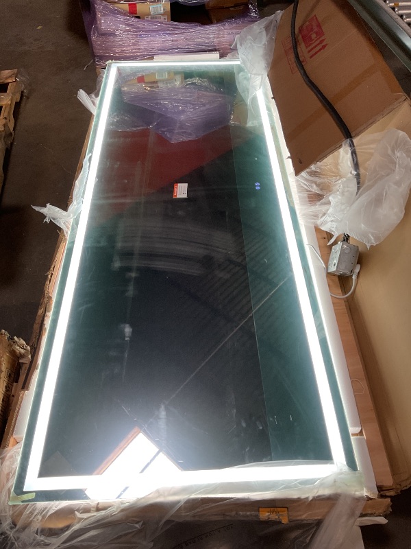 Photo 1 of 95 1/2”x 36” mirror with light to settings, bright LED light and warm light