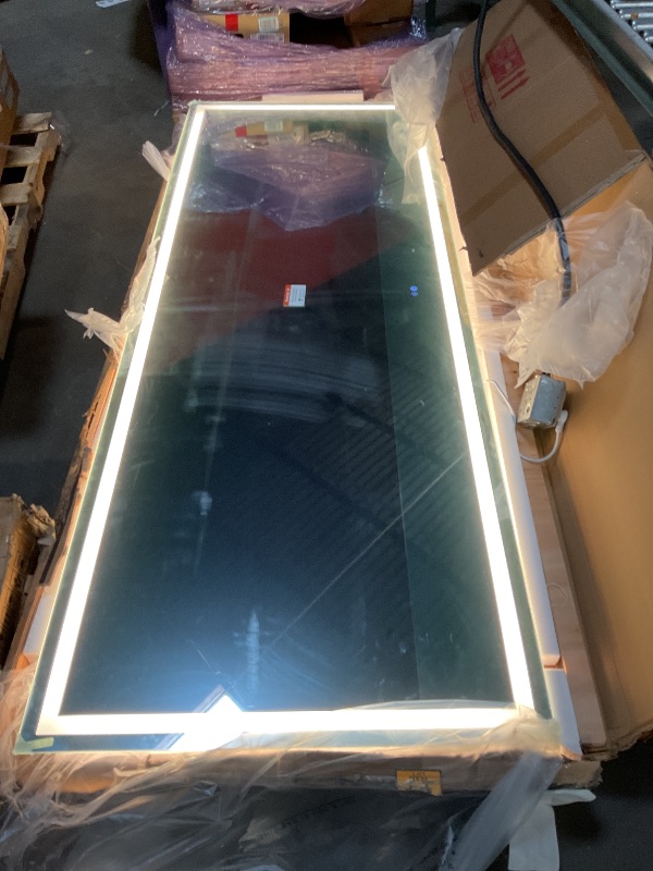Photo 1 of 95 1/2”x 36” mirror with light to settings, bright LED light and warm light