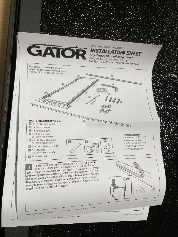 Photo 1 of Gator EFX Hard Tri-Fold Truck Bed Tonneau Cover | GC34008 | Fits 2019 - 2025 Dodge Ram 1500 w/o RamBox, Does Not Fit w/ Multi-Function (Split) Tailgate 5' 7" Bed (67.4")