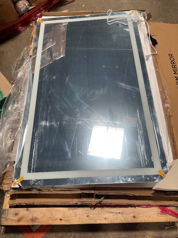 Photo 1 of Hivone 60X36 LED Bathroom Mirror with Lights, Anti-Fog, Dimmable, Backlit + Front Lit, Smart Bathroom Vanity Mirror, Memory Function, Shatterproof, Tempered Glass (Horizontal/Vertical)
