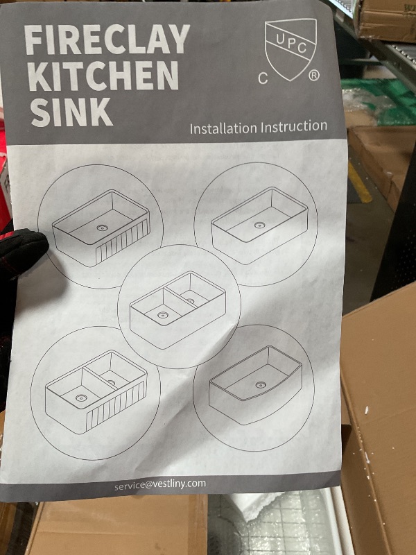 Photo 1 of TUKTUK White Farmhouse Sink 33X20 Fireclay Farm Sink for Kitchen Apron Undermount Kitchen Sink Single Bowl Big Capacity Deep Drop-in Modern Kitchen Sink with Luxury Bottom Grid & Strainer Drain