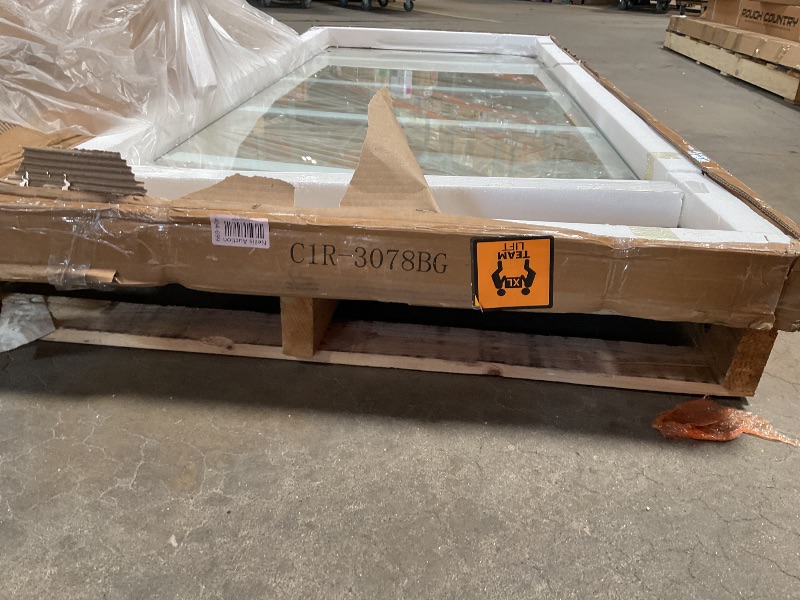 Photo 1 of 30" W ×78" H Shower Glass Panel, Frameless Fixed Glass Shower Panel with Clamps, 3/8"(10mm) Thick Clear Tempered Glass Shower Door, Bathroom Shower Screen in Brushed Gold