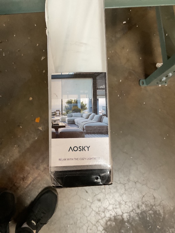 Photo 1 of AOSKY Blackout Roller Shades Cordless Blinds for Windows, Free-Stop Shades with Valance, Thermal Insulated Fabric, UV Protection, Natural Woven Blinds for Home and Office (69" W x 72" H, White)