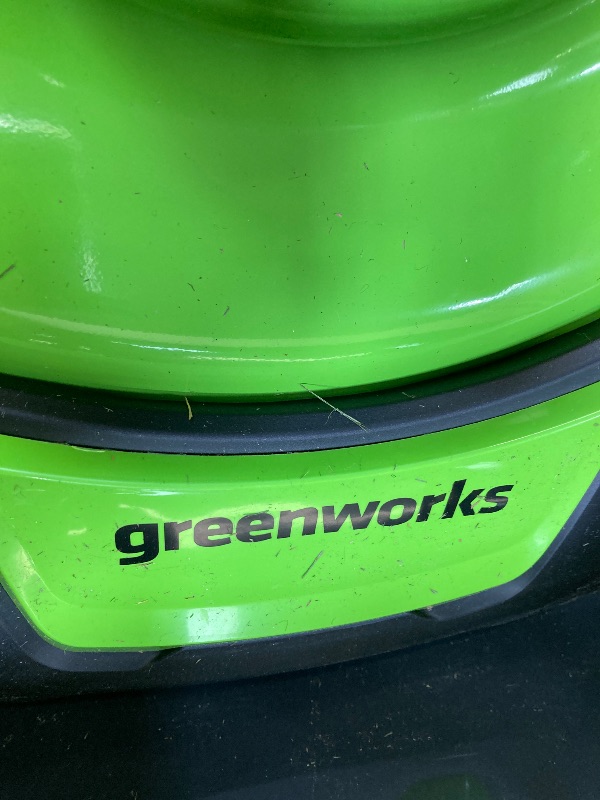 Photo 1 of Greenworks 40V 20" Brushless Push Mower, 4.0Ah Battery (Aluminum Handles + Light)
