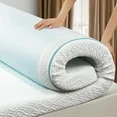 Photo 1 of 4-Inch Dual Layer Gel Memory Foam Mattress Queen Size, 2-Inch Cooling Gel Memory Foam Plus 2-Inch 100% 400TC Ultra Thick Soft Mattress Pillow Cover, Cool Comfort, Breathable Pressure Reduction
