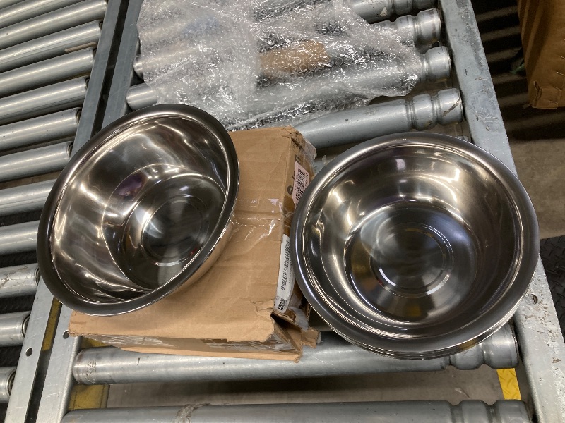 Photo 1 of **MISSING ONE BOWL(11)**Pinkunn Set of 12 Stainless Steel Mixing Bowls, Nesting Metal Prep Salad Bowl Bulk Kitchen Large Reusable Baking Food Container for Hotel Restaurant Home Cooking, Silver(8.66 x 3 Inch)