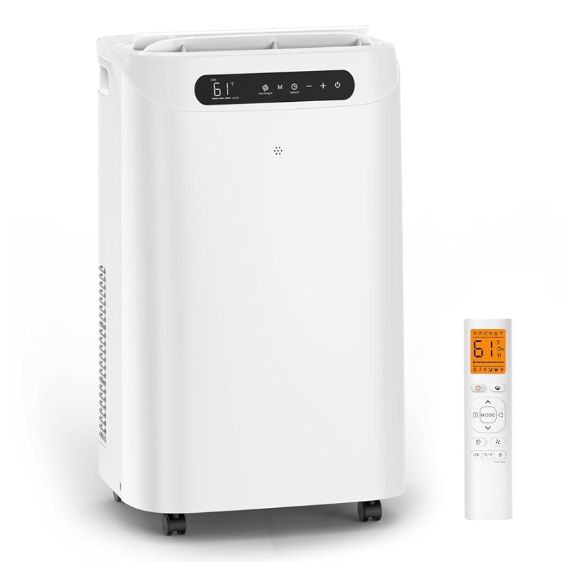 Photo 1 of  BTU Portable Air Conditioners for Room up to -IN-1 Portable AC Unit with Fan Dehumidifier, Drainage-free Cooling, 48 dB Quiet Sleep Mode, 24H Timer, Auto Swing, Windows Kit Included
