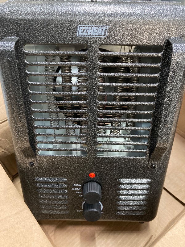 Photo 1 of 1,500-Watt Portable Milkhouse Style Utility Space Heater with Adjustable Thermostat, Overheat Protection, and Safety Tip-Over Switch, Speckled Gloss, MTFH-01C