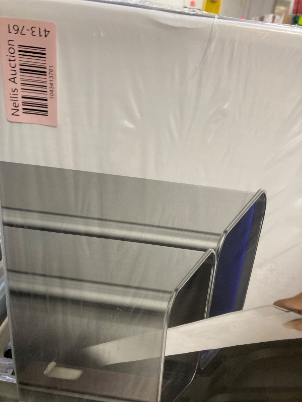 Photo 1 of (*** Dent on the side of the box***) Rectangular Recycling Kitchen Step Trash Can Lid, Brushed Stainless Steel 
