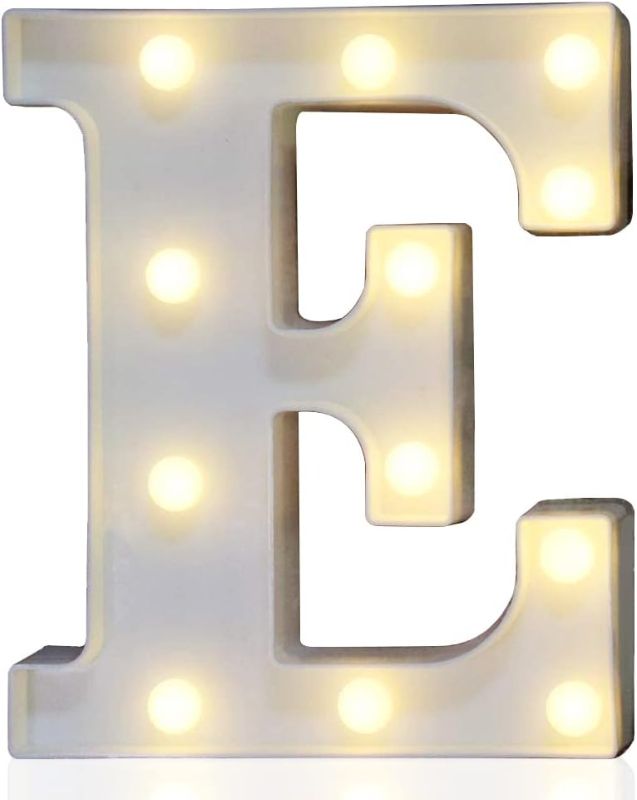 Photo 1 of 
Pooqla LED Marquee Letter Lights Sign, Light Up Alphabet Letter for Home Party Wedding Decoration E