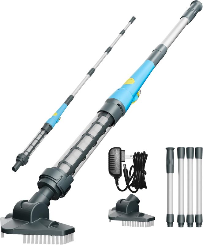 Photo 1 of ***MISSING MANY PARTS****Portable Cordless Pool Vacuum Cleaner - Long-Lasting Rechargeable Stick Design for Spas, Hot Tubs, Inground & Above Ground Pools - Quick Sand/Dirt Removal (Blue)