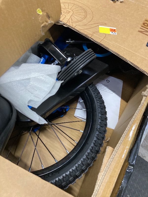 Photo 1 of 16 Inch Kids Bike Girls and Boys Blue Kid Bicycle with Kickstand & Training Wheels
