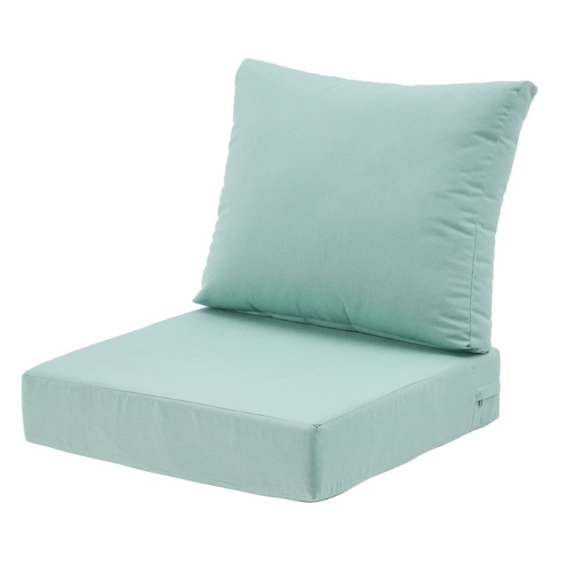 Photo 1 of ***THE COLOR IS GREY***Sunbrella Premium Performance 24" x 24" Deep Seat Replacement Cushion Set in Spectrum Mist
