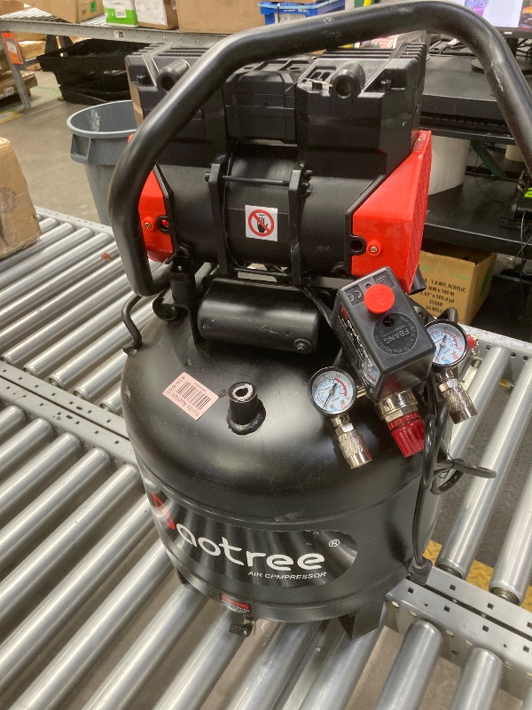 Photo 1 of 14 Gallon Ultra Quiet Air Compressor with Two Quick Couplers, 2HP 8.75 CFM, Max 115 PSI Pressure Oil-Free Air Compressor Tank, 70dB Quiet Compressor for Auto Repair, Tire Inflation