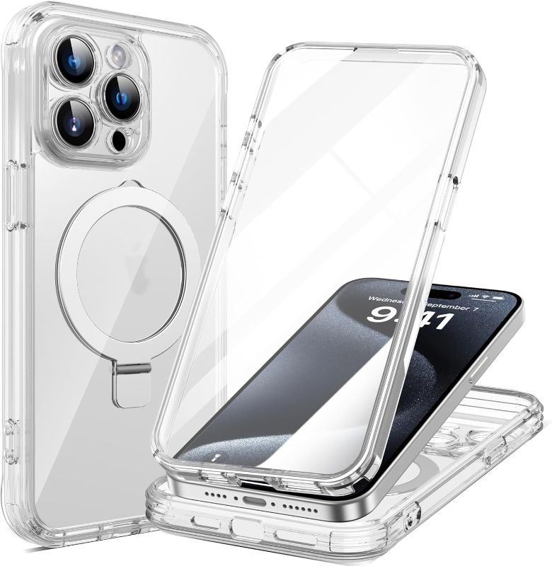 Photo 1 of  iPhone 15 Pro Case with Invisible Magnetic Stand clear
