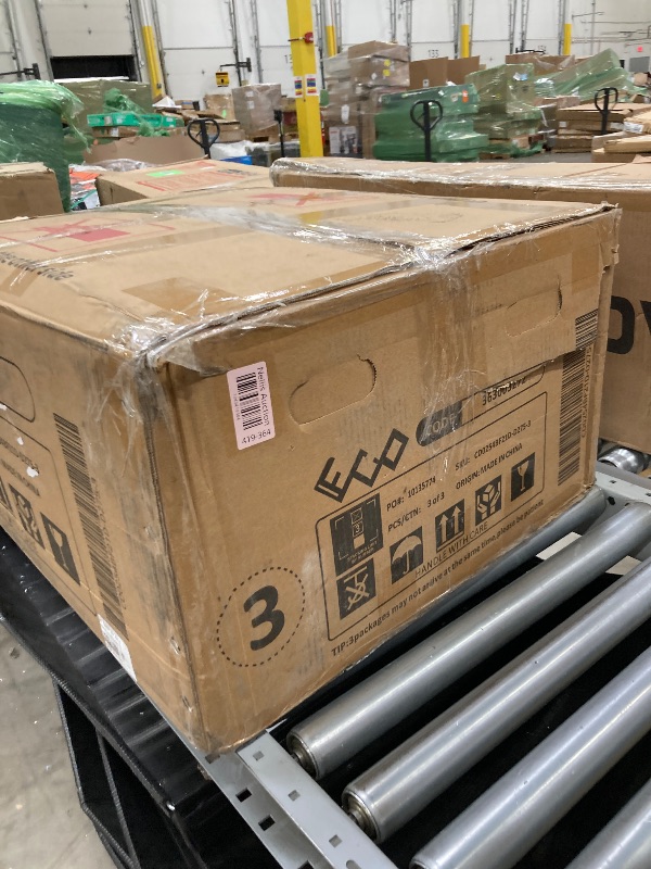 Photo 1 of ***BOX 3 OF 3 ONLY/INCOMPLETE***MCombo Power Recliner Chair with Heat & Vibration, USB & Type C Charge Ports, Cup Holders, Extended Footrest, Fabric Electric Single Recliner Sofa for Living Room 8015 (Grey)