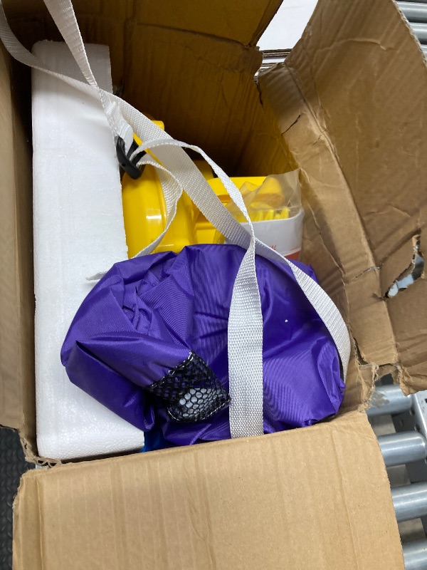 Photo 1 of ***ONLY THE AIR PUMP****AirMyFun Inflatable Bounce House, Bouncy House with Double Slide,Jumping Bouncing House, Bounce Castle for Kids Indoor Outdoor, Playhouse with Basketball Rim, Pitching Game