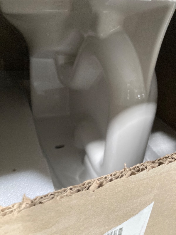 Photo 1 of ****BOX 1 OF 3/ ONLY THE TOILET BOWL/NO TANK NO SEAT**Drake Modern 2-Piece 1.28 GPF Single Flush Elongated ADA Comfort Height Toilet 10in Rough-In Cotton White