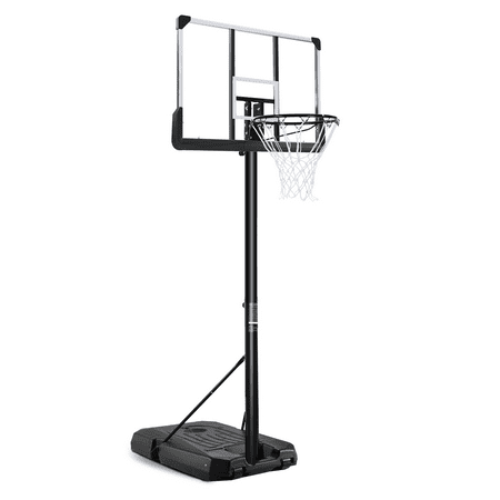 Photo 1 of ****PARTS ONLY***Portable Basketball Hoop Goal Basketball Hoop System Height Adjustable 7 Ft. 6 in. - 10 Ft. with 44 Inch Indoor Outdoor PVC Backboard Material
