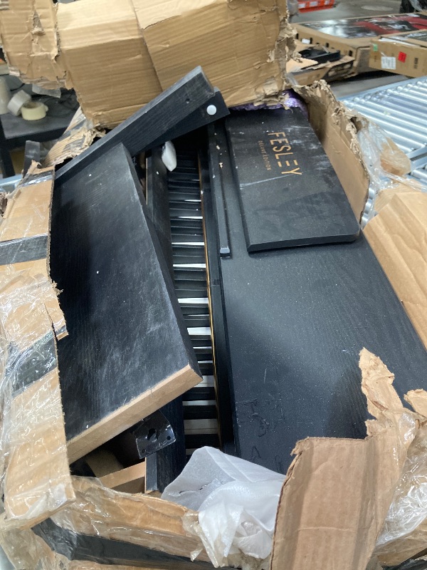 Photo 1 of Fesley Digital Piano 88 Key Weighted Keyboard: Home Electric Pianoforte With Hammer Action For Professional,Upright Piano Keyboard with Dual 25W Speakers,Triple Pedal,Support Bluetooth,MIDI USB,Black