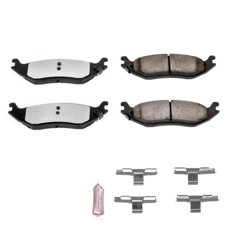Photo 1 of ***MISSING PARTS/CONSIST OF 1 POWERSTOP Z36-898 Rear Z36 Truck & Tow Carbon-Fiber Ceramic Brake Pads for 2007-2009 Chrysler Aspen | 2003 2009 Dodge Durango | 2002-2010 Dodge Ram 15/1 Powerstop AR8750XL Evolution Drilled & Slotted Rotor/ AND Drilled Slotte