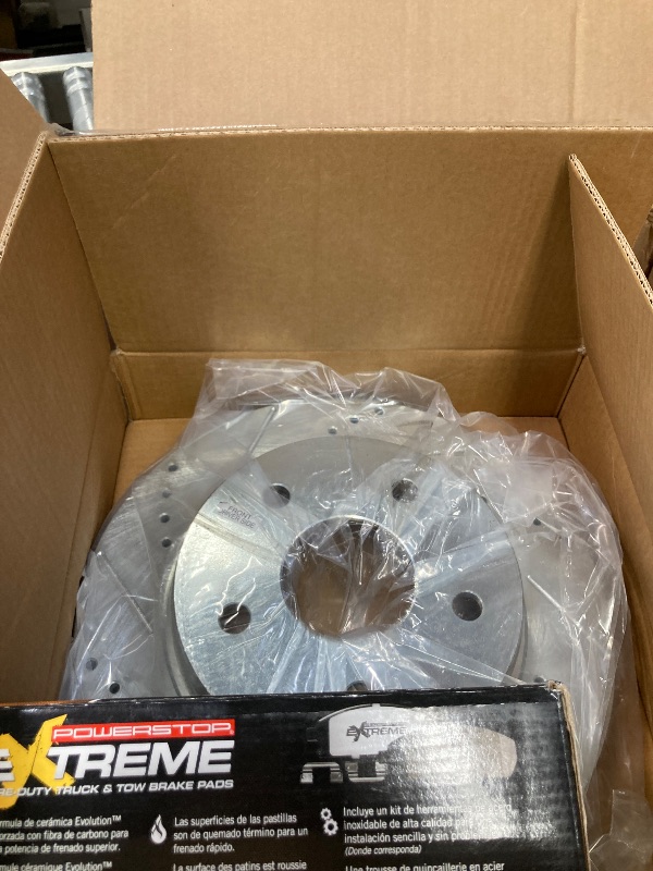 Photo 1 of ***MISSING PARTS/CONSIST OF 1 POWERSTOP Z36-898 Rear Z36 Truck & Tow Carbon-Fiber Ceramic Brake Pads for 2007-2009 Chrysler Aspen | 2003 2009 Dodge Durango | 2002-2010 Dodge Ram 15/1 Powerstop AR8750XL Evolution Drilled & Slotted Rotor/ AND Drilled Slotte