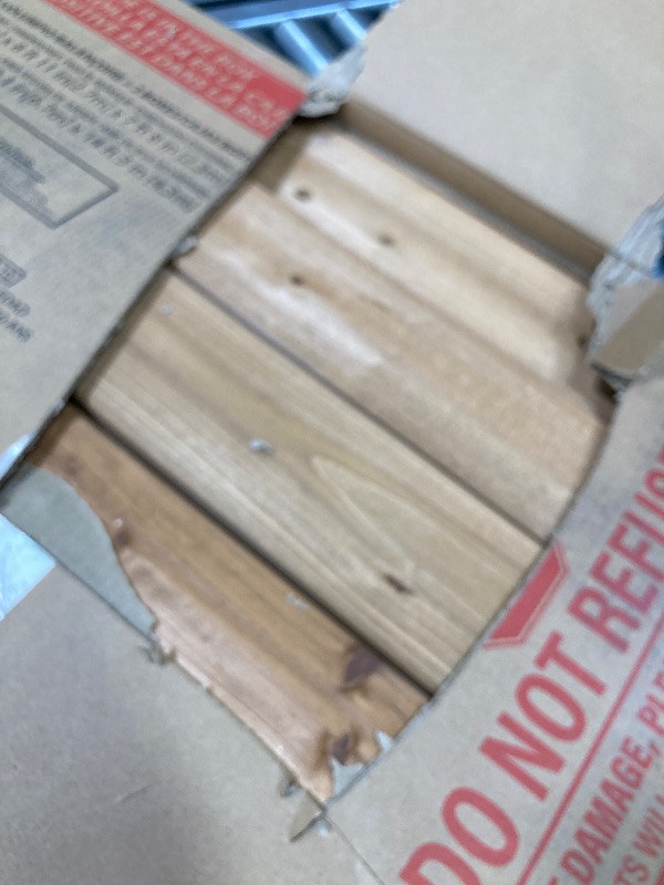 Photo 1 of ***THIS IS ONLY BOX 1, MISSING BOX 2****Backyard Discovery Buckley Hill Cedar Wood Swing Set with Wave Slide, Play Deck, Rock Wall Ladder, Belt Swings, Chalkboard, Canopy Roof, Outdoor Playset