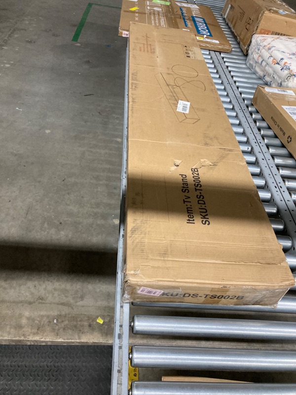 Photo 1 of KEIKI Floating TV Stand, Floating Entertainment Center Wall Mounted with LEDs & Power Outlet for 55 60 65 Inch TV, Modern TV Stand for Living Room, (Black, 63")