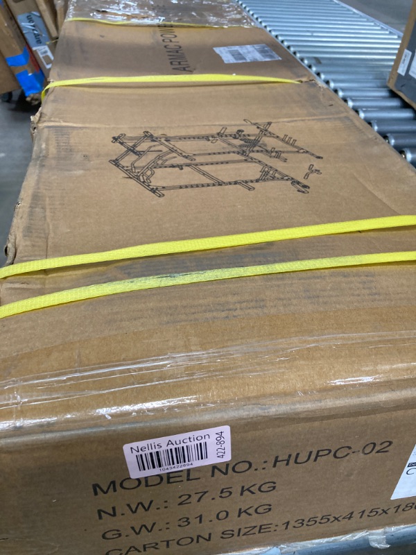Photo 1 of ***BOX 2 OF 3 ONLY/INCOMPLETE SET**ARMAC Power Cage,1500lbs Multi-Function Power Rack with Adjustable Cable Crossover System and More Training Attachment (red)