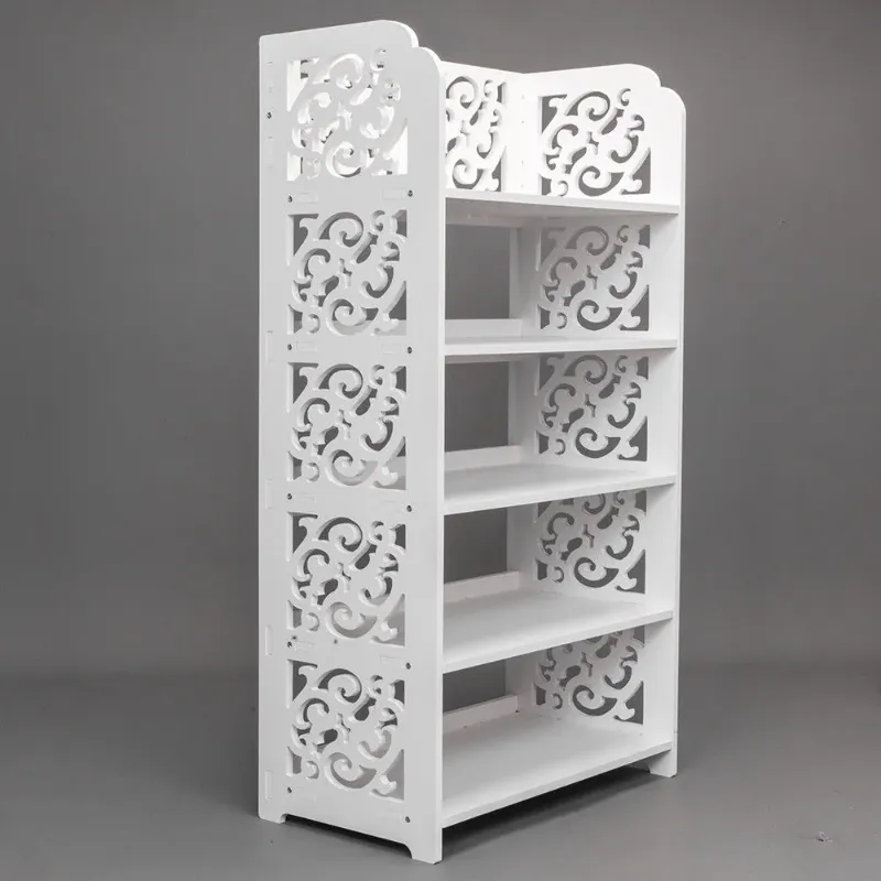 Photo 1 of 
Ktaxon 5 Tier Decorative Carved Shoe Rack Shoe Shelf Closet Storage Organizer Shoe Space Saving for Entryway Bedroom Living Room, White Finish