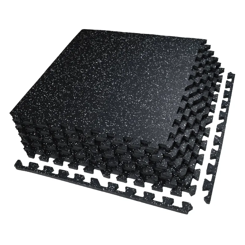 Photo 1 of 
6 pcs AIRHOP Gym Floor Mats 0.56" Thick 24 Sq ft 6pcs Rubber Top High Density EVA Foam Home Gym