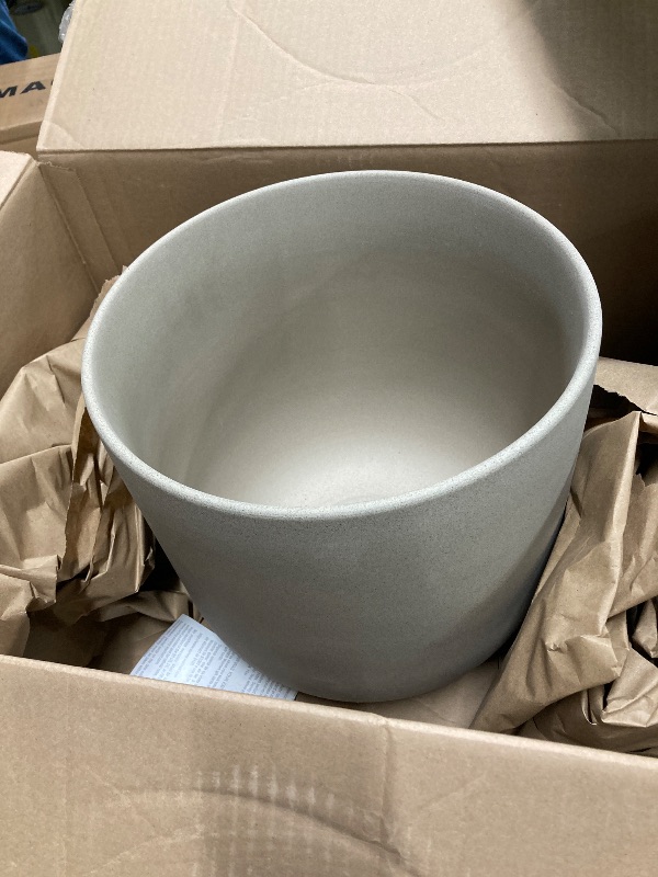 Photo 1 of 
BEMAY 12" Ceramic Plant Pots, Large Flower Pots with Drain Holes& Plug Indoor Planter, White Outdoor Planter