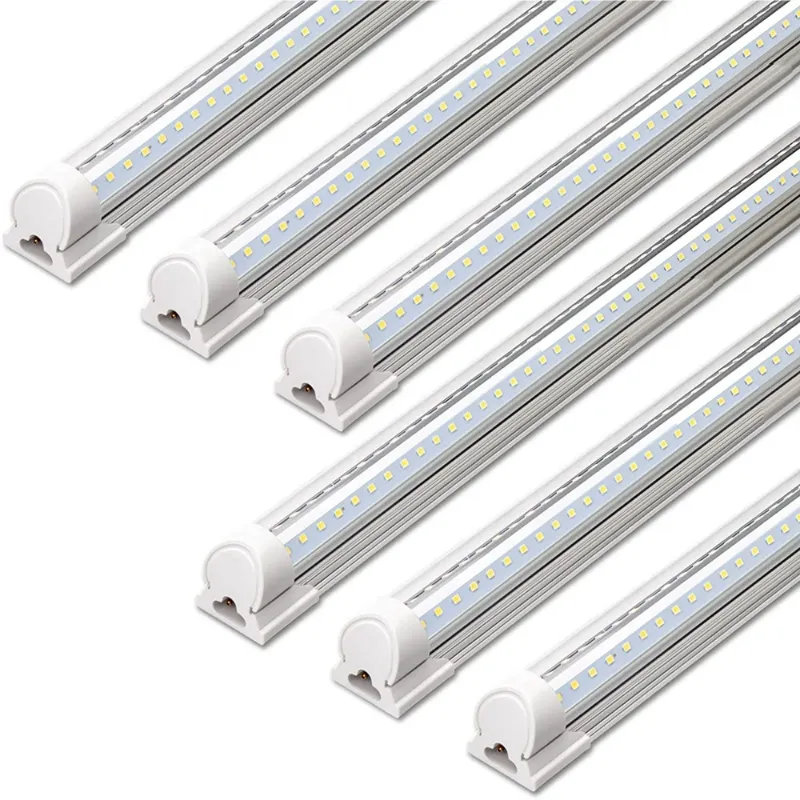Photo 1 of 
Barrina LED Shop Light, 40W 5000LM 5000K, 4FT Integrated Fixture, V Shape,T8 Light Tube, Daylight White, Clear Cover, Hight Output, LED Shop Lights for Garage Warehouse Workshop (Pack of 6)
