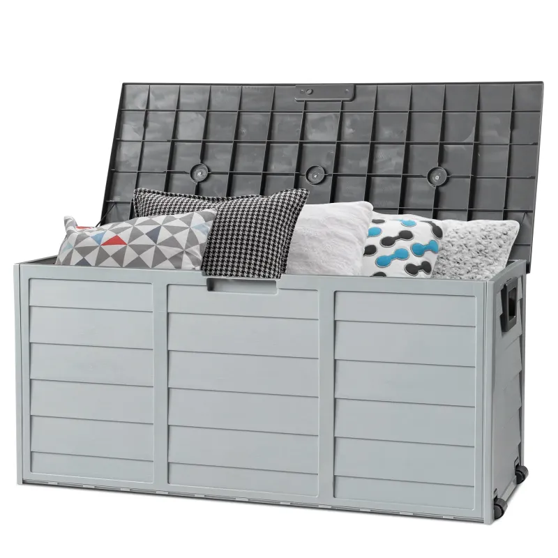 Photo 1 of 
Ktaxon 75gal Outdoor Garden Plastic Storage Deck Box Chest Tools Black Grey
