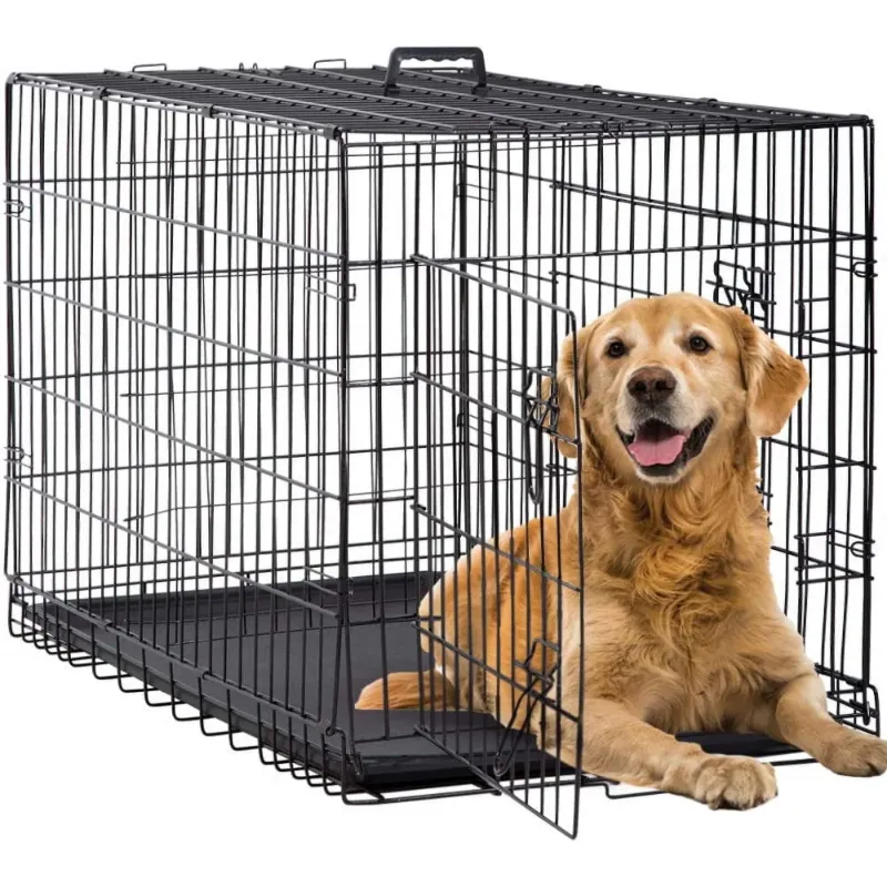 Photo 1 of 
BestPet Folding Dog Crate with Divider and Tray, 42"L