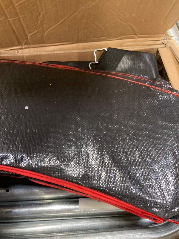 Photo 1 of ***PARTS ONLY***
Soozier 10ft Outdoor Trampoline with Net Enclosure, Curved Poles and Safety Spring Cover, Red