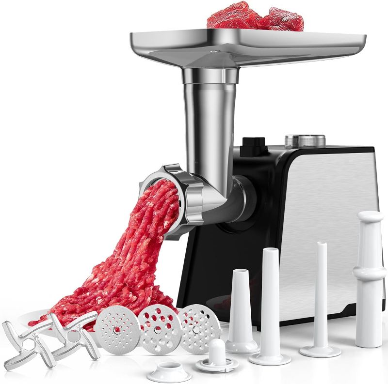 Photo 1 of ***MISSING PARTS**3200W Max Electric Meat Grinder & Sausage Stuffer - Heavy Duty Mincer Machine with 2 Blade And 3 Plates, 3 Tubes & Kubbe Kit for Home Kitchen Use MG-S9
Brand: LOSRSWA