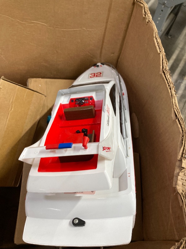 Photo 1 of wheelfun Heng Long RC Racing Boat 2.4G Remote Control High-Speed Luxury Yacht Ship Model 20Km/H Motor ESC Servo Radio Controller Red White BB Shooting Airsoft Tank That Shoot