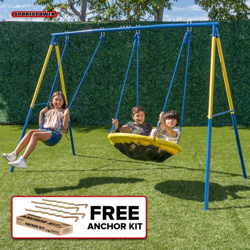Photo 1 of ***PARTS ONLY***
Sportspower Swing and Saucer Swing Metal Set with Heavy Duty A-Frame, holds up to 300 lb.