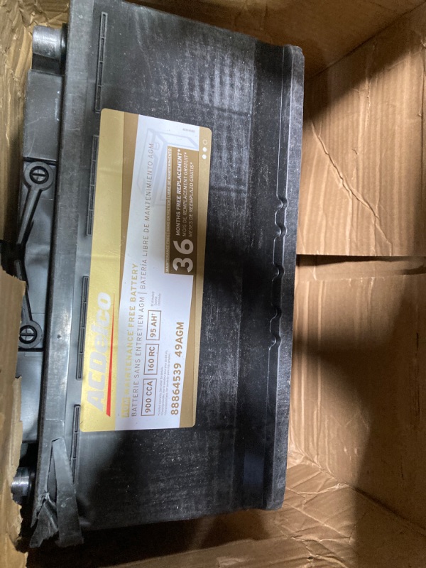 Photo 1 of ACDelco Gold 49AGM 36 Month Warranty AGM BCI Group 49 Battery