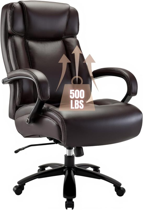 Photo 1 of 500lbs Ultra Big and Tall Office Chair Extra Wide Large Heavy Duty Thick Padded Computer Executive Ergonomic High Back