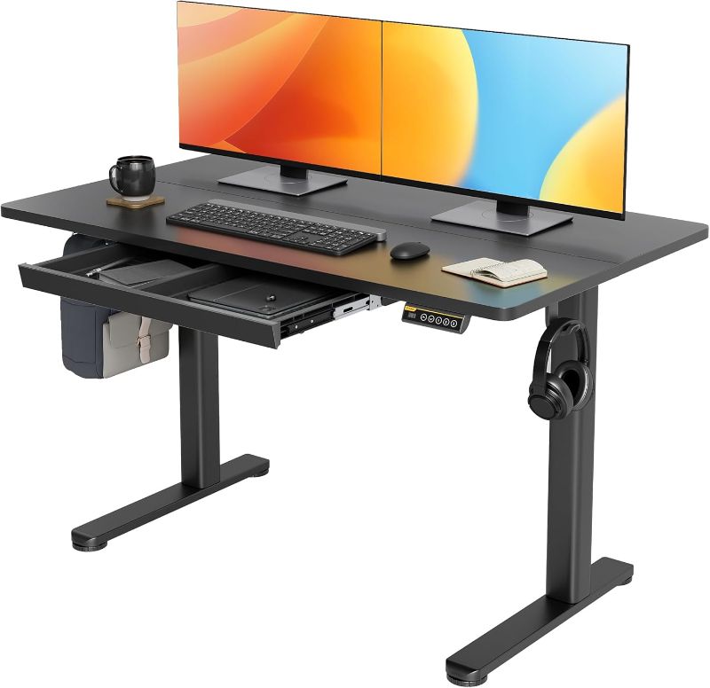 Photo 1 of 48" Adjustable Workbench with Wheels, Rolling Work Table for Garage, 2000 LBS Capacity Hardwood Work Bench, Heavy Duty Table for Workshop, Office, Garage, Home