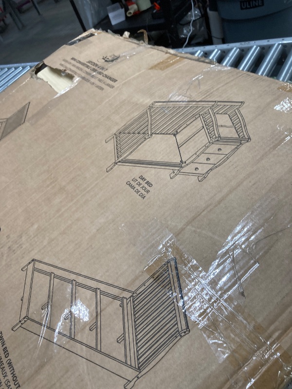 Photo 1 of ***PARTS ONLY***Dream On Me Jayden 4-in-1 Mini Convertible Crib And Changer in Storm Grey, Greenguard Gold Certified, Non-Toxic Finish, New Zealand Pinewood, 1" Mattress Pad