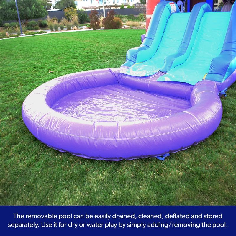 Photo 1 of ***NO BLOWER/BOX 1 OF 2***HeroKiddo Enchanted Forest Commercial Grade Bounce House with Dual Slide for Kids and Adults (with Blower), 100% PVC Vinyl, Basketball Hoop, Outdoor Indoor, Inflatable, Birthday Party Rental