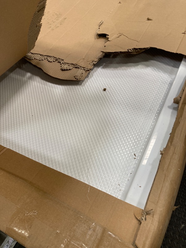 Photo 1 of DreamLine SlimLine 32 in. D x 60 in. W x 2 3/4 in. H Center Drain Single Threshold Shower Base in White, DLT-1132600